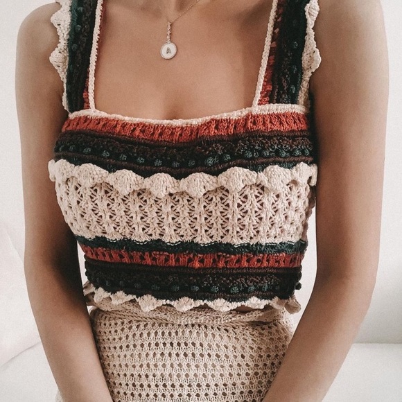 Zara | Tops | Zara Bloggers Fav Crochet Knit Crop Top Nwt Medium | Poshmark